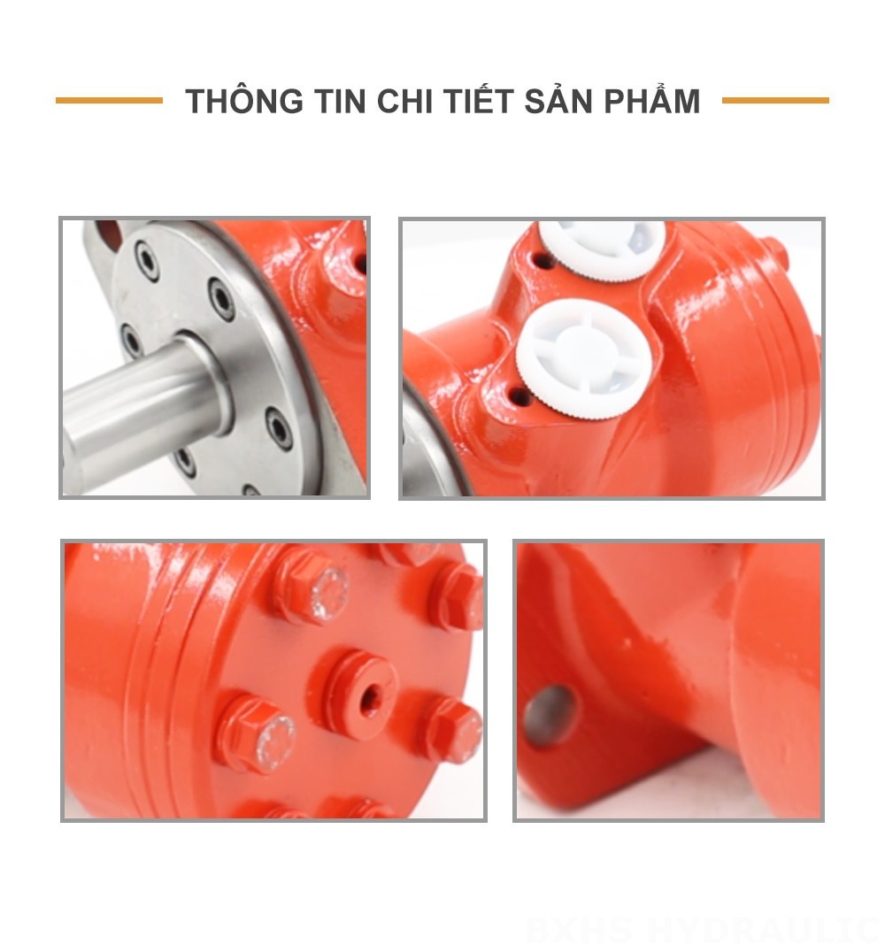 Mô-tơ thủy lực Cycloid BMP 50 cc/vòng 38 L/phút Mô tơ thủy lực